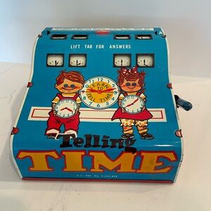 Vintage telling time educational toy game by Wolverine